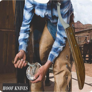 Hoof <b>Knives</b> <b>Set</b> Professional Farrier Hoof Trimming <b>Knives</b> Left Right Hand Use Razor <b>Sharp</b> Stainless Steel Blades Design - Product Image 4