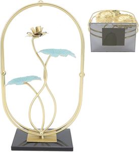 Sculpture en forme de feuille au design unique Ornement Statue Figurine Décor de bureau Finition dorée Accessoires de table brillants Prix bas - Product Image 5