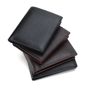 Cartera Monedero Multifuncional de Cuero Genuino Grueso para Hombre con Protección RFID y Forro de Poliéster, Corta - Regalo - Product Image 2