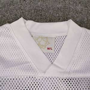 Logo personnalisé col en V T-shirt de sport Boxy T-shirts surdimensionnés Tops courts Vêtements unisexes Polyester Mesh Tops Hommes Dry-fit T Shirt personnalisé - Product Image 3