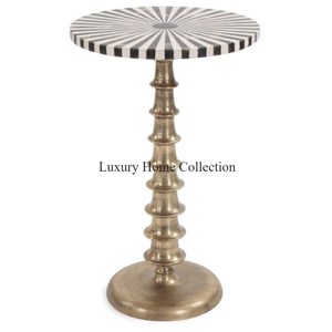 High Graded <b>Gold</b> Plated Unique Designer Top With Black Color Metal Stylish Stands for Coffee and <b>Side</b> <b>Table</b> From Indian Supplier - Product Image 2