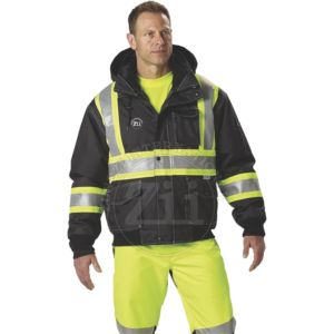 Veste de travail de sécurité imperméable en coton orange 5XL, haute visibilité, réfléchissante, LED clignotante, classe 2 ANSI, Oxford 300D - Product Image 4