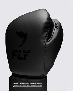Gants de boxe en cuir noir de qualité supérieure avec fermeture auto-agrippante, antidérapants, à doigts entiers, à lacets, utilisés pour le Muay Thai et les arts martiaux - Product Image 2