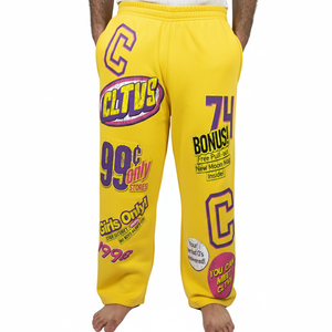 กางเกงวอร์มขาบานสำหรับผู้ชายกางเกงวอร์มโอเวอร์ไซส์แบบมีเชือกผูก2025กางเกงวิ่งโลโก้ออกแบบได้ตามต้องการ - Product Image 1