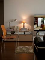 Armoire de rangement moderne de luxe en acier inoxydable de grande capacité, 2 tiroirs 4 compartiments, garantie de 5 ans pour le salon de la maison