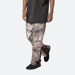 Pantalons de survêtement personnalisés en coton pour hommes Pantalons évasés vierges de haute qualité Pantalons de survêtement streetwear empilés - Product Image 2