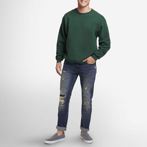 Sweat-shirt à col rond OEM avec logo personnalisé pour hommes, pull-over vierge de sport du fabricant pakistanais, pulls molletonnés unis - Product Image 4