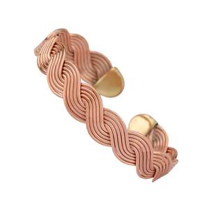 Sólido 99.99% Conjunto de Pulseras de Cobre Puro Pulsera Magnética Hecha a Mano Vikinga Healing Cuff Brazaletes de Seda para Mujeres PARA LA Artritis - Product Image 2