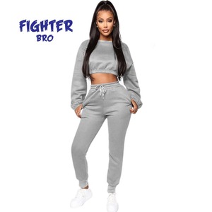 Conjunto de 2 piezas con cordón de cintura alta transpirable informal de talla grande, sudadera para correr, pantalones de chándal, chándal de algodón para mujer - Product Image 4