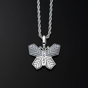 Pendentif personnalisé pour homme, style hip-hop, serti de diamants CZ, plaqué or, en alliage - Product Image 4