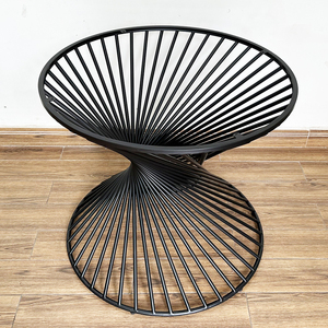 CHBCF024 Pieds de table basse modernes en acier inoxydable en spirale, diamètre 80 cm, hauteur 73 cm, décoratifs et thermolaqués - Product Image 5