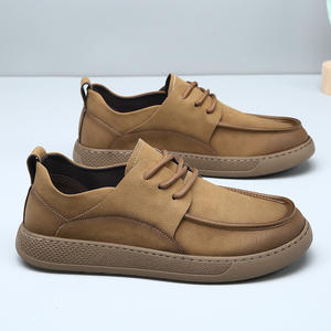 Chaussures en cuir véritable pour hommes, respirantes, déodorantes, décontractées, à surface souple, baskets à la mode pour hommes, assorties avec tout, nouvelle collection printemps-automne - Product Image 2