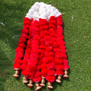 Cuerdas de flores de caléndula Cuentas doradas para Halloween Back School Bodas indias Diwali Templos Haldi Graduaciones Día de la madre - Product Image 1