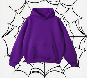 Sudadera con Capucha de Invierno 100% Algodón, Impresión Personalizada, con Cremallera, Estilo Vintage, Corte Holgado, Diseño de Telaraña - Product Image 2