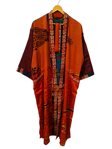 Vêtements pour femmes Taille libre Vêtements de plage Robe longue Robe de nuit Robe patchwork Robe de bain Kimono en soie Sari d'été pour femmes - Product Image 6