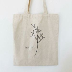 Bolsas de lona de colores naturales con asas largas, decoración artesanal DIY, comprador minimalista reutilizable para uso diario - Product Image 1