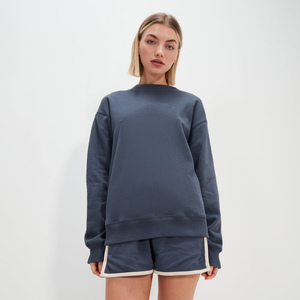 Sudadera Divina para mujer con escote azul oscuro al por mayor, sudaderas con puños y dobladillo acanalados para mujer, sudaderas con capucha de entrenamiento para mujer - Product Image 1