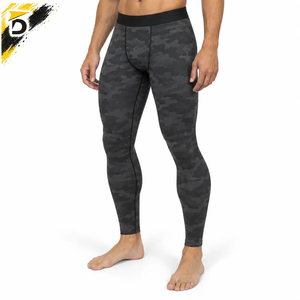 Premium Quality Men Full Length <b>Camouflage</b> Compression <b>Leggings</b> High Demand Elastic Waist Spandex Polyester Athletic Pants - Product Image 4