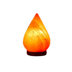 Lampe de Sel de l'Himalaya en Forme de Goutte d'Eau, Veilleuse USB Rose Naturel, Style Sculpté Gravé, Modèle Antique, Thème Floral, Artisanat - Product Image 1