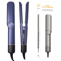 Sèche-cheveux et lisseur électrique haute vitesse en céramique EFA S906 2026 2-en-1 avec affichage de la température, pour usage domestique et hôtelier, sans balais