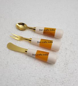 Juego de Cubiertos de Resina y Acero Inoxidable de Última Generación, Diseñado por un Fabricante Profesional SCI, 5 Piezas, Vajilla para Fiestas - Product Image 2