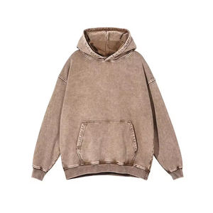Fabricant pakistanais 100% coton lavé à l'acide sweat à capuche série High Street lavage vieux pull pierre lavé Vintage sweat à capuche - Product Image 5