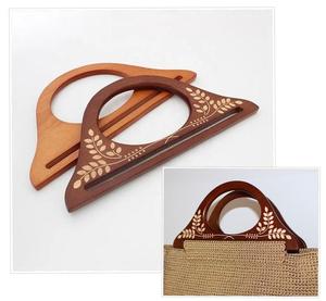 Luxury Bamboo Half <b>Ring</b> Handle Bag Accessory Small <b>Wood</b> Handbag Part <b>for</b> Shoulder Bag Use - Product Image 2