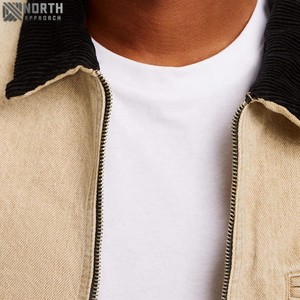 Veste en toile denim 100% coton pour hommes Veste en jean imprimée personnalisée avec logo brodé Streetwear Veste en jean pour hommes - Product Image 3