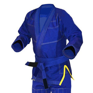 ชุดยูโดบราซิลเลียนยิวยิตสู (BJJ Gi) สีน้ำเงิน ระบายอากาศได้ดี สวมใส่สบาย ผลิตด้วยมืออย่างมืออาชีพ พร้อมโลโก้ด้านหน้า ผลิตจากผ้าฝ้าย 100% ทนทาน น้ำหนักเบา - Product Image 5