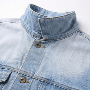 Chaqueta Vaquera Personalizada de Alta Gama para Hombre y Mujer, Cuello Alto, Reversible, Moda de Invierno, Ropa de Calle, Estilo Vintage - Product Image 4