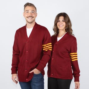 เสื้อสเวตเตอร์ถักแบบมีกระดุมติดโลโก้สวมใส่สบาย - Product Image 1