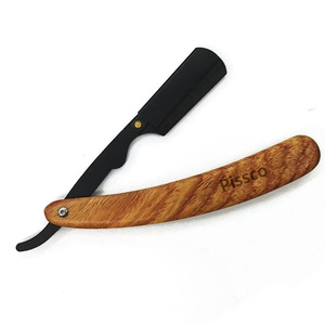 Navaja de barbero de filo recto para barba de hombre, de acero inoxidable alemán - Product Image 5