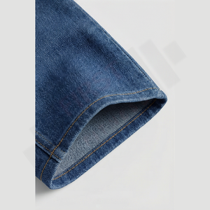 Jeans en denim pour hommes, tendance hip-hop, vente en gros, 100% coton, coupe droite, déchirés, lavés, boutonnés, tendance 2025 - Product Image 6