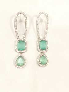 Radiant Brilliance Diamond Look Collar Combo con pendientes Premium Cubic Zirconia Declaración Sparkling Elegance Envío gratis - Product Image 3