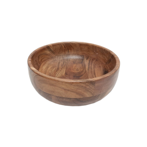 Bol à fruits décoratif moderne en bois de forme ronde pour ustensiles de cuisine bol à salade pour la maison et les hôtels bols de service alimentaire - Product Image 5