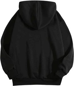 Sudadera con capucha sólida de gran tamaño-Jersey de manga larga con hombros caídos Sudaderas con capucha sueltas - Product Image 2