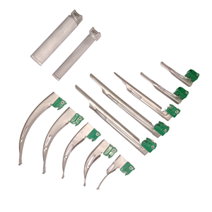 Set de Laringoscopio Manual de Fibra Óptica Premium, 12 Hojas, 2 Mangos - Product Image 1