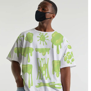 Streetwear de grande taille Premium T Shirts pour hommes Oversized Summer Casual Street Wear Drop Shoulder T-shirt pour hommes - Product Image 4