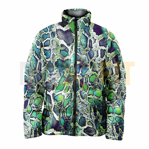 2025 alta calidad personalizada sublimación arte impresión Digital Animal piel Collage Puffer chaqueta acolchada - Product Image 1