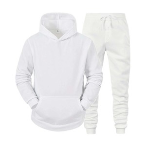 100% algodón suave ropa deportiva Venta caliente diseño OEM en blanco personalizado invierno calentamiento chándal hombres - Product Image 5