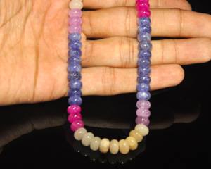 Collar de Cuentas Redondas de Caramelo Arcoíris, Cuentas de Piedras Preciosas Multicolores Lisas de 8 mm, Collar de Cuentas de Caramelo Colorido - Product Image 4