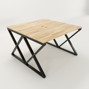 HBXC008 XConcept Assembly 2-Piece Minimalist <b>Desk</b> 120x120 Cluster Design - Product Image 3