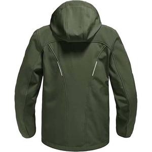 Veste décontractée unisexe grande taille personnalisée en gros Veste softshell à capuche pour hommes pour sports de plein air coupe-vent et imperméable - Product Image 2
