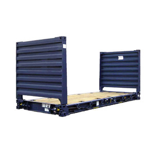 Contenedor de envío en seco plegable de estante plano de acero y acero Corten de 40 pies a la venta - Product Image 3