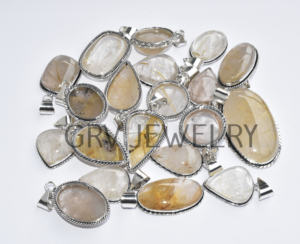 จี้เงินสเตอร์ลิง925ชาติพันธุ์ทำด้วยมือพลอยทับทิมสีทองธรรมชาติสำหรับงานแต่งงานงานครบรอบขายส่งจำนวนมาก - Product Image 3