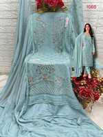 Nouveau concepteur de style indien broderie lourde travail pakistanais Georgette costumes pour dames vêtements de fête à bas prix