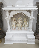 Sculpture de temple en marbre et grès sculpté à la main, décoration moderne pour intérieur/extérieur, Mandir hindou personnalisé, décoration de temple indien