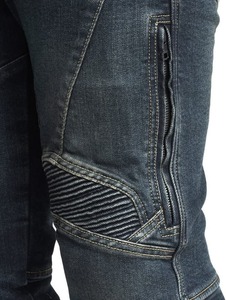 กางเกงยีนส์เคฟลาร์พร้อมกางเกงยีนส์มอเตอร์ไซค์, กางเกงยีนส์เอวสูงเคฟลาร์มีคุณสมบัติป้องกันเพื่อความสบายและยืดหยุ่น - Product Image 4