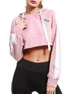 ชุดเสื้อครอปและสั้นของผู้หญิงชุดเสื้อครอปท็อปสีทึบใส่สบายออกแบบได้ตามต้องการ - Product Image 2