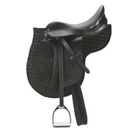 Sadel Berkuda Kulit Asli Berkualitas Tinggi Warna Hitam untuk Dressage